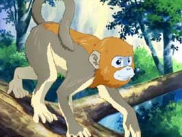 ein Affe im Tierpark