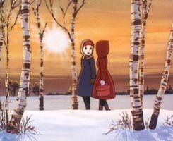 Annes und Dianas winterlicher Schulweg