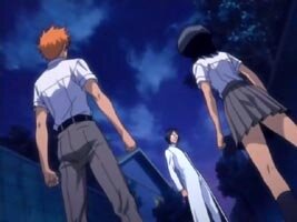 Ichigo, Uryuu und Rukia