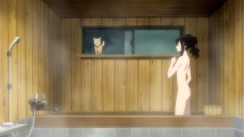 Saya und der Hund im Onsen