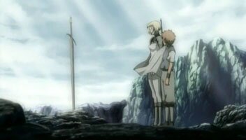 Clare und Raki an Elenas Grab