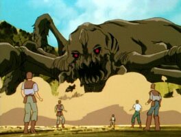 das Monster greift an