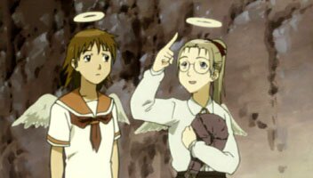 Rakka und Hikari auf dem Weg zum Tempel