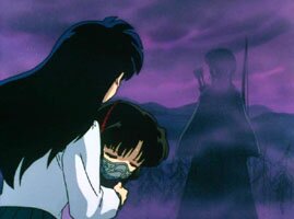 Kikyou erscheint bei Kagome und Sango