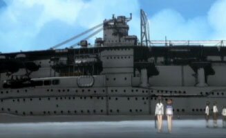 Mio und Yoshika gehen an Bord