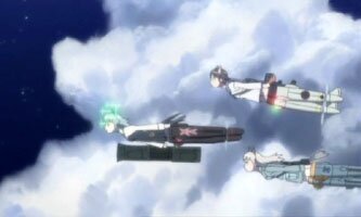Sanya, Eila und Yoshika auf Patrouillle