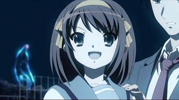 Haruhi und Kyon in der neuen Welt
